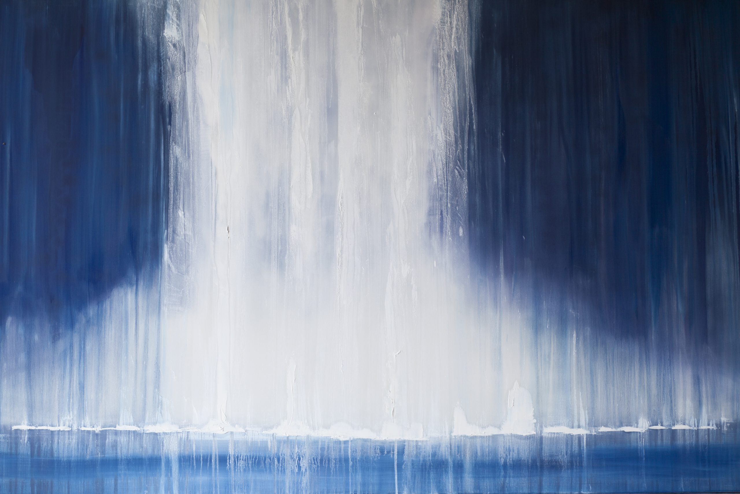 Lines of Blue | 50” x 70” | Mixed Media - 2021 | $22,000