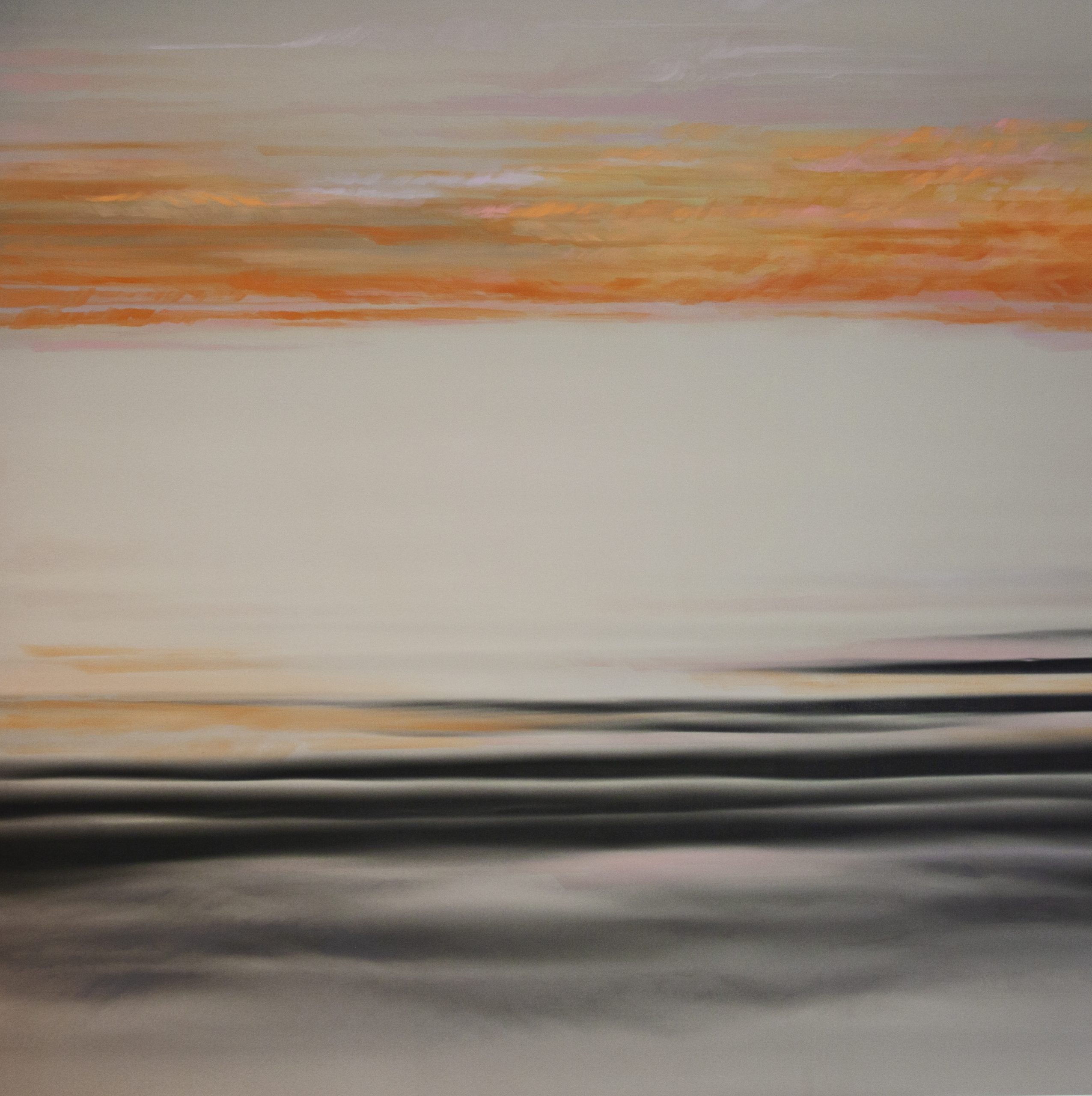 Silver Lines at Sunset | 60” x 60” | Mixed Media - 2021 | $18,000